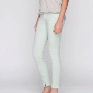Rag & Bone Zipper Ankle Skinny Jean, Seafoam Green